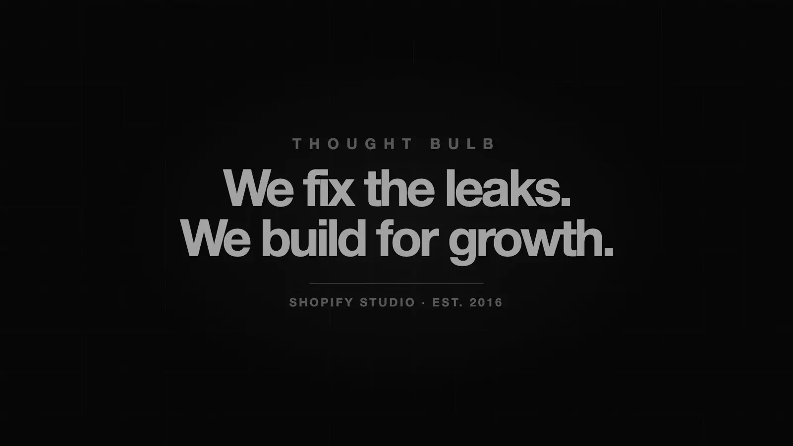 Thought Bulb showreel poster